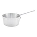 Winco ASP Series tapered aluminum sauce pan in a shallower size option with long riveted handle