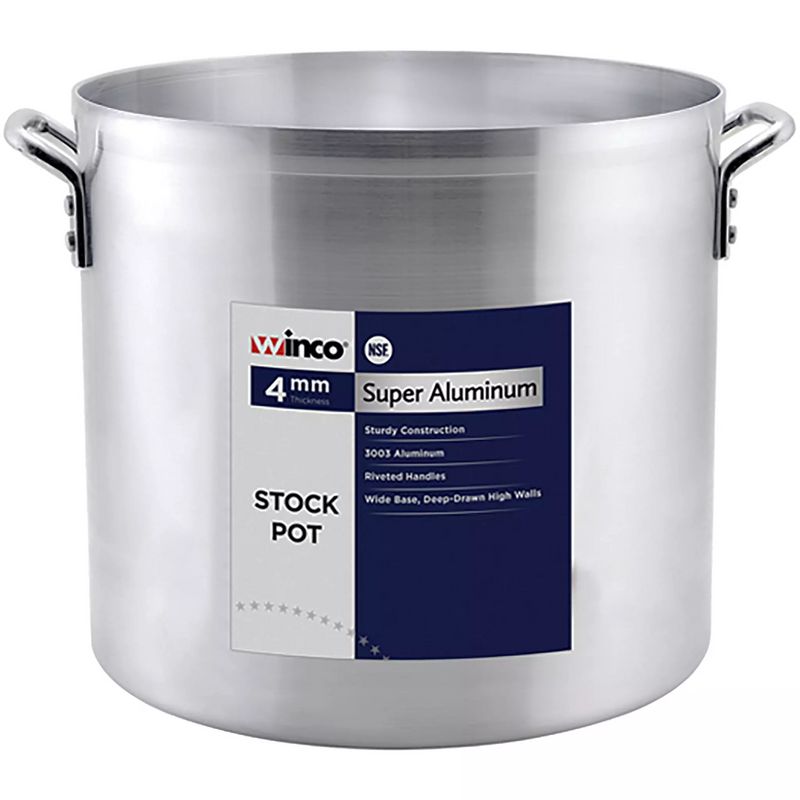 Winco AXS-Series Super Aluminum 4 mm Stock Pot - Various Sizes-Phoenix Food Equipment