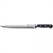 Winco Acero 10-inch Granton edge slicer, long narrow stainless steel blade with pointed tip and black handle