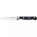 Winco Acero 3 1/2 inch paring knife with stainless steel blade and black triple-riveted handle