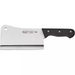 Winco Acero 7 inch cleaver with hanging hole, wide stainless steel blade and black riveted handle