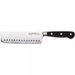 Winco Acero 7 inch nakiri knife with hollow ground stainless steel blade and black riveted handle