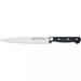 Winco Acero 8 inch slicer knife with narrow stainless steel blade and black triple-riveted handle