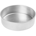 Winco aluminum layer cake pan, round seamless aluminum pan with tall straight walls, tenth size option shown