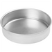 Winco aluminum layer cake pan, wide round shallow aluminum pan with smooth interior, additional size option
