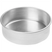 Winco aluminum layer cake pan, deep round aluminum pan with brushed finish and rolled rim, eighth size option