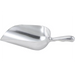 Winco aluminum scoop in an extra-large size option with wide open bowl and short sturdy handle