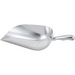 Winco aluminum scoop, largest size option shown with a long pointed bowl and contoured tubular handle
