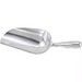 Winco aluminum scoop with round tubular handle and curved one-piece bowl, smallest size option shown