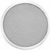 Winco aluminum seamless pizza screen, round expanded aluminum mesh with seamless rim, top view of one size