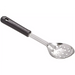 Winco perforated stainless steel basting spoon with black polypropylene handle, shortest size option