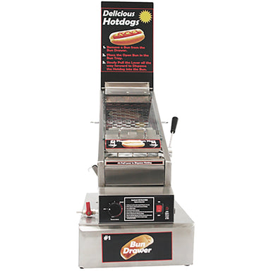 Winco BenchmarkUSA™ 60024 Space Saving Hot Dog & Bun Steamer-Phoenix Food Equipment
