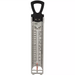 Winco top hanging candy/deep fryer thermometer with stainless steel frame, glass tube and black hanging handle