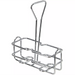 Winco chrome-plated cruet rack for 6 oz oil and vinegar bottles, empty two-bottle wire rack with handle
