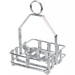 Winco chrome plated cruet rack for salt and pepper shakers and sugar packets, empty wire rack with ring