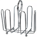 Winco chrome plated cruet rack for sugar packets, empty wire rack with two packet sections and ring handle