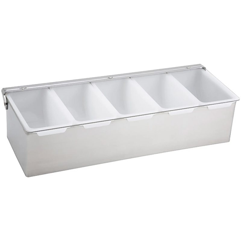 Winco Condiment Holder With Stainless Steel Base - Various Sizes-Phoenix Food Equipment