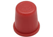 Winco cover cap for squeeze bottles, single red plastic tip cap shown up close, sold in a pack of 48