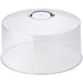 Winco clear plastic cover for CKS-13 cake stand, round dome with polished stainless steel knob on top