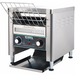 Winco ECT-700 Spectrum electric conveyor toaster, stainless steel with front control knobs and wire loading rack