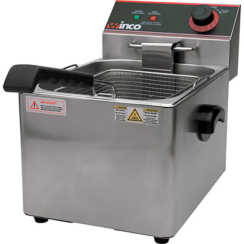 Winco EFS-16 Electric Counter Top Single Well Deep Fryer - 120V-Phoenix Food Equipment