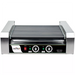 Winco EHDG-11R Spectrum RollRight hot dog roller, front view of the 11 empty rollers, power switch and control dials