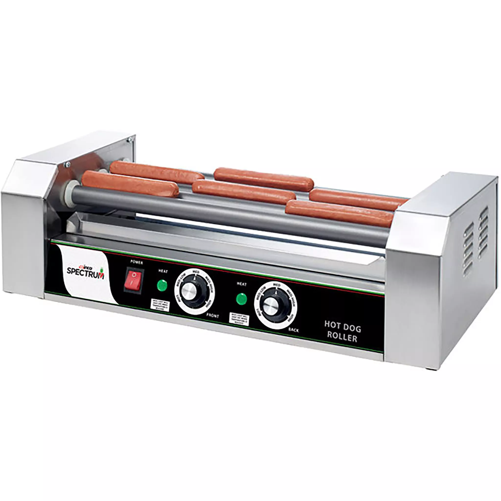 Winco EHDG-5R Spectrum RollRight™ - 5 Rollers, 12 Hot Dog Capacity-Phoenix Food Equipment