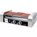 Winco EHDG-7R Spectrum RollRight hot dog roller with 18 hot dog capacity, shown loaded with hot dogs on rollers