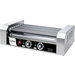 Winco EHDG-7R Spectrum RollRight hot dog roller, empty 7-roller stainless steel grill with front controls, angled
