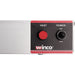 Winco ESH-24 electric 24-inch strip heater, close-up of the red heat switch and power on/off toggle on control panel