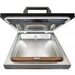 Winco EVPM-12 Spectrum chamber vacuum packaging machine with lid open, showing the stainless chamber and seal bar