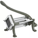 Winco FFC Series French fry cutter with green cast iron body, lever handle, square blade head and pusher block