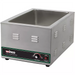 Winco FW-S600 electric food cooker/warmer, 1500W stainless steel countertop well with front dial control, angled