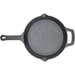 Winco FireIron cast iron skillet in a larger size with helper handle opposite the main handle, top view