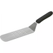 Winco flexible stainless steel turner with offset perforated slotted blade and black handle, second style