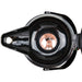 Winco glass lined air pot, top-down view of the open lid showing the pump and inner glass liner opening