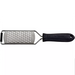 Winco grater with soft grip handle, fine size stainless steel grating surface with black non-slip handle