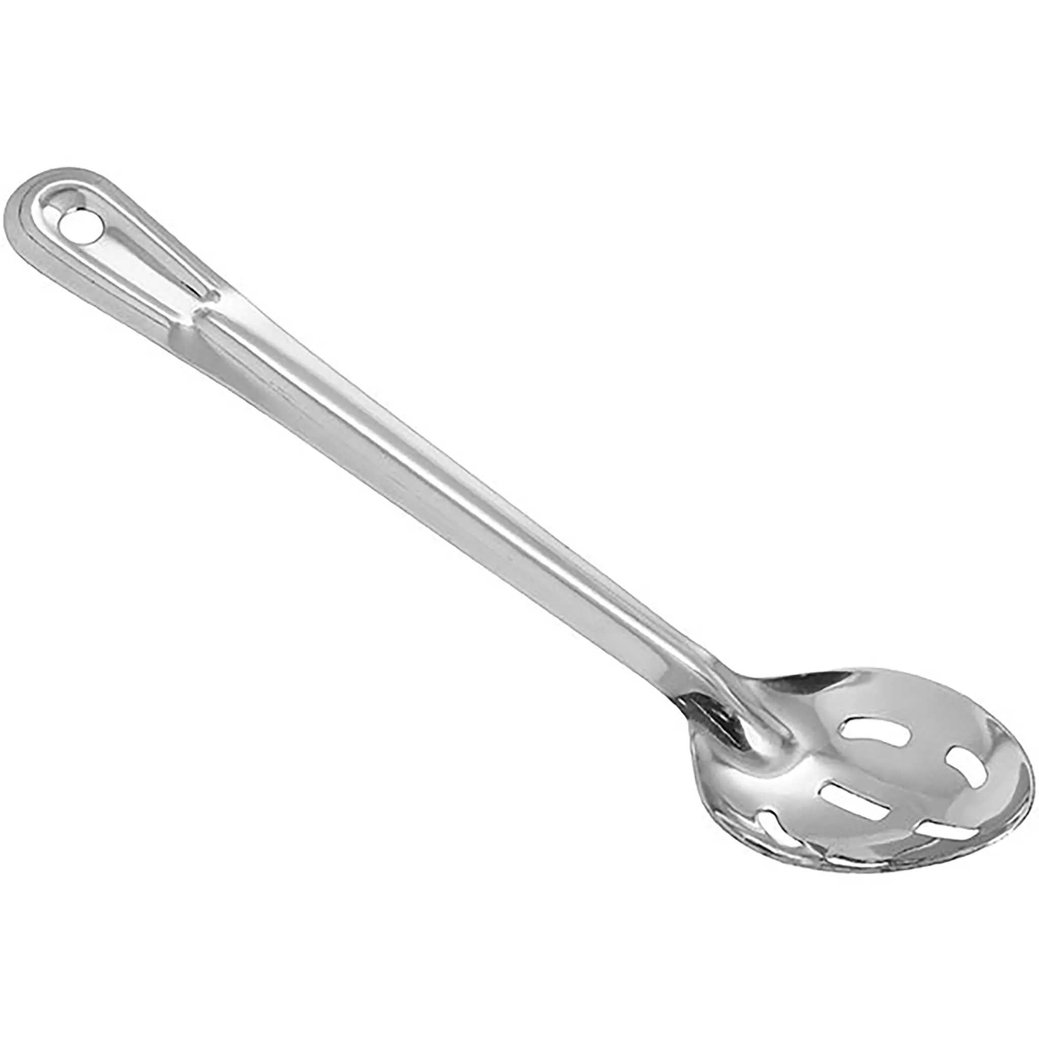 Winco Heavy-Duty Stainless Steel Basting Spoon - Various Sizes-Phoenix Food Equipment
