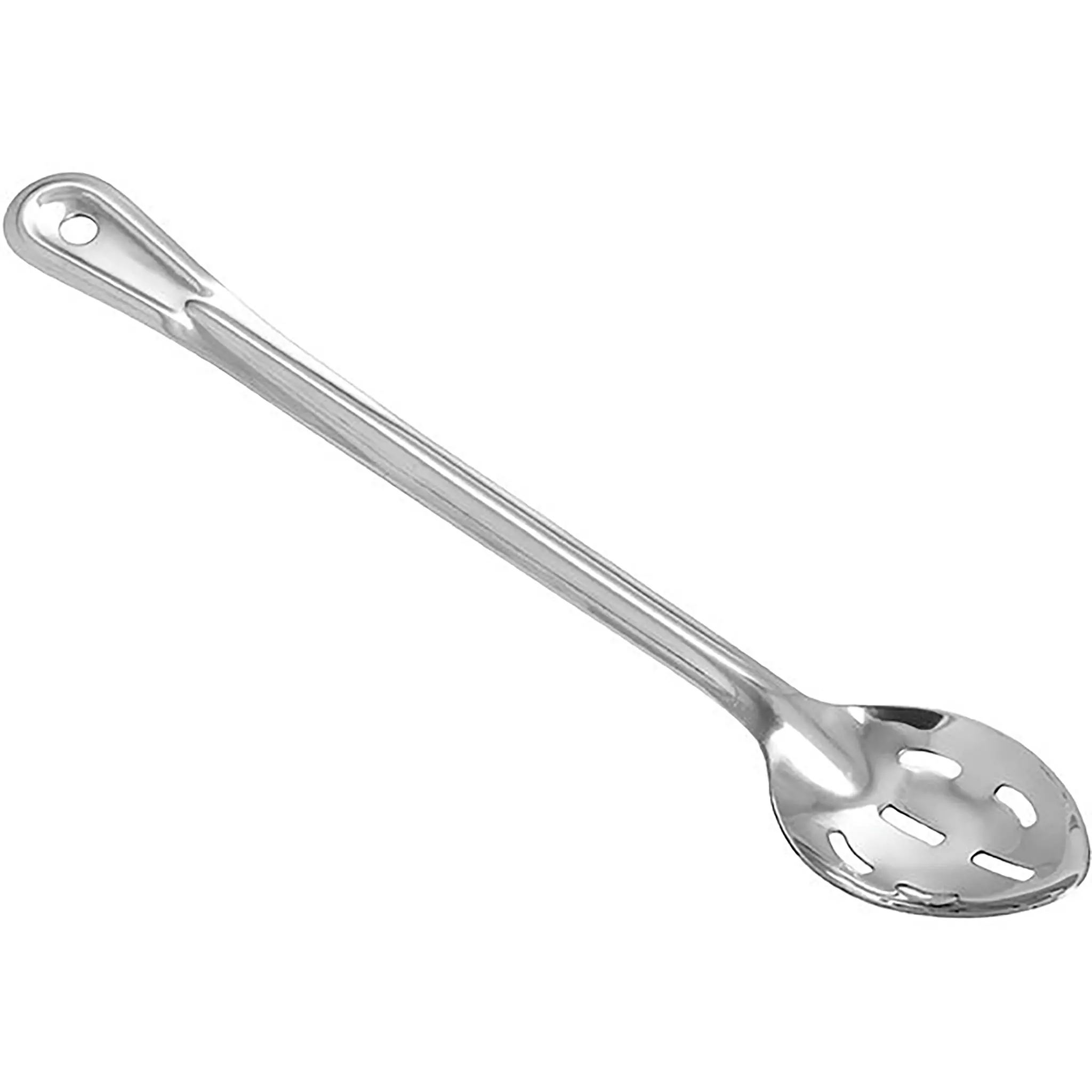 Winco Heavy-Duty Stainless Steel Basting Spoon - Various Sizes-Phoenix Food Equipment