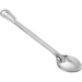 Winco heavy-duty stainless steel solid basting spoon in a mid-length size with reinforced hollow handle