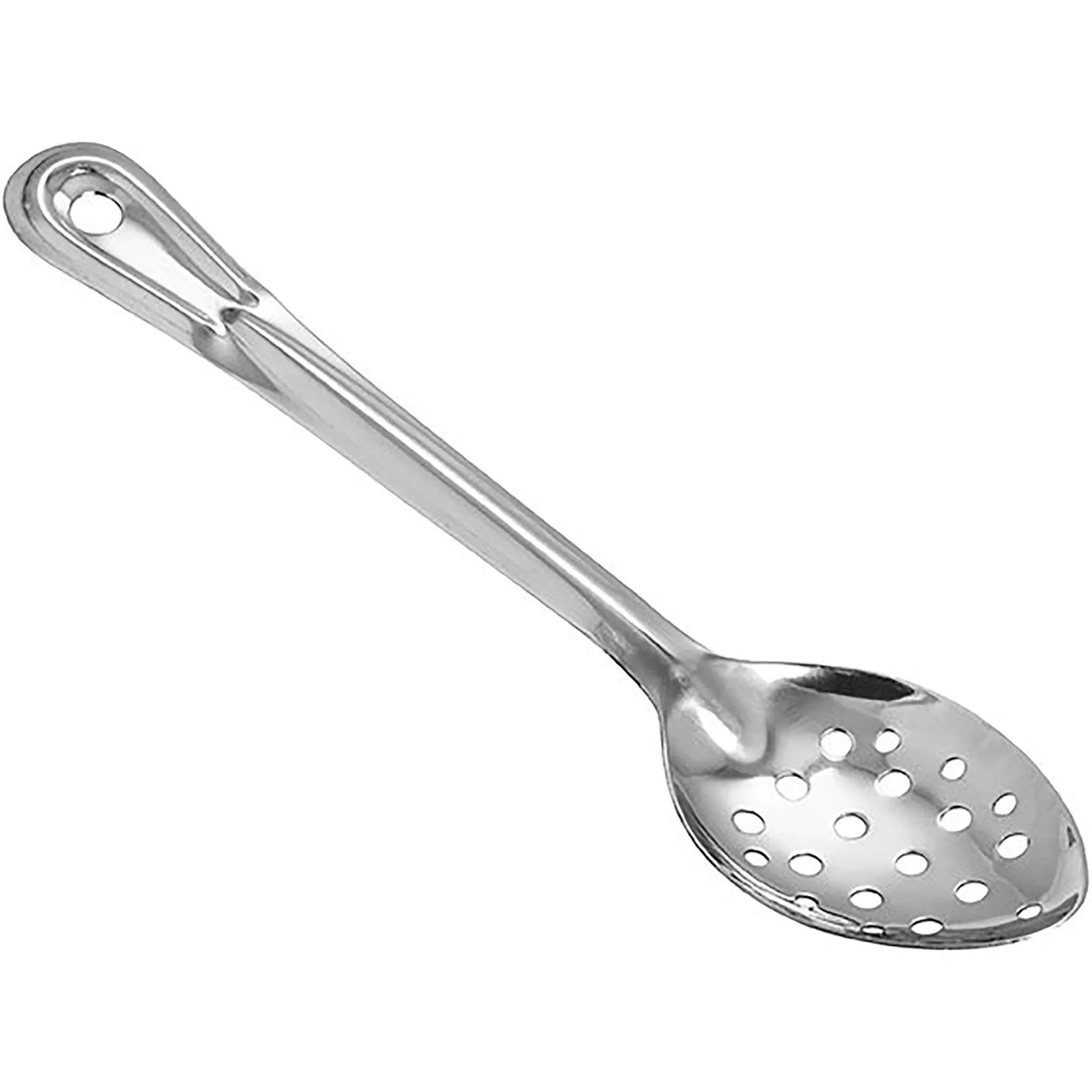 Winco Heavy-Duty Stainless Steel Basting Spoon - Various Sizes-Phoenix Food Equipment