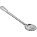 Winco heavy-duty stainless steel perforated basting spoon with hanging hole handle, mid-length size option