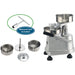 Winco KATTEX HBP-3 heavy-duty burger patty press shown with included moulds, plunger parts and removal tool
