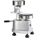Winco KATTEX HBP-3 heavy-duty burger patty press, aluminum base with stainless mould and lever handle, angled