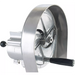 Winco Kattex FVS-1 adjustable fruit and vegetable quick slicer, rear angle showing the blade guard and crank handle