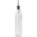 Winco clear glass oil and vinegar cruet bottle with stainless steel spout pourer, alternate angle