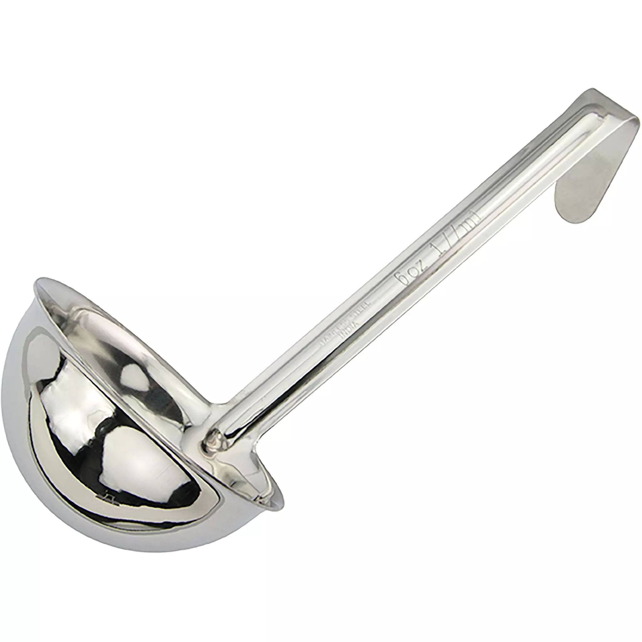 Winco One-Piece Stainless Steel Ladle With 6″ Handle - Various Sizes-Phoenix Food Equipment
