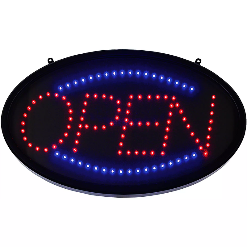 Winco Oval “Open” LED Sign-Phoenix Food Equipment