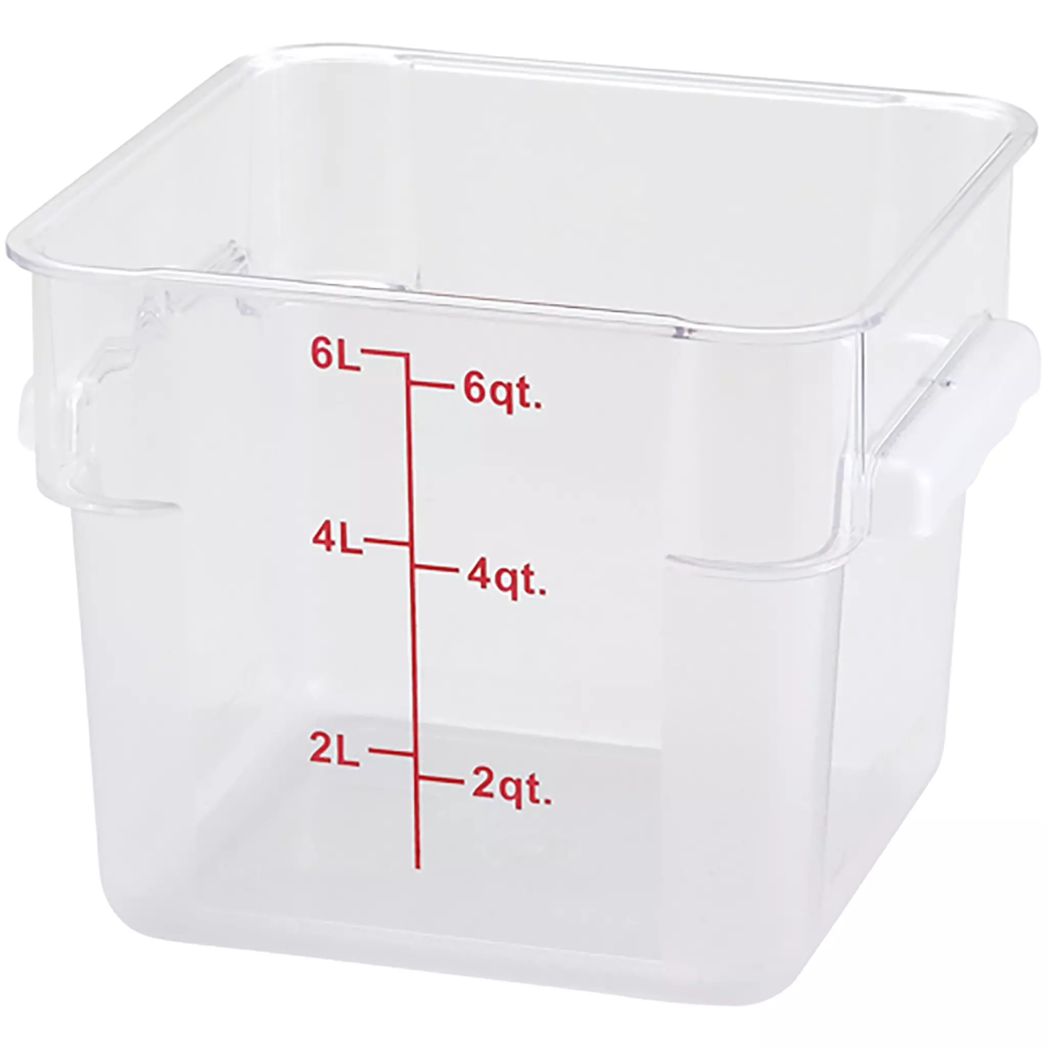 Winco PCSC Series Clear Polycarbonate Square Storage Container - Various Sizes-Phoenix Food Equipment