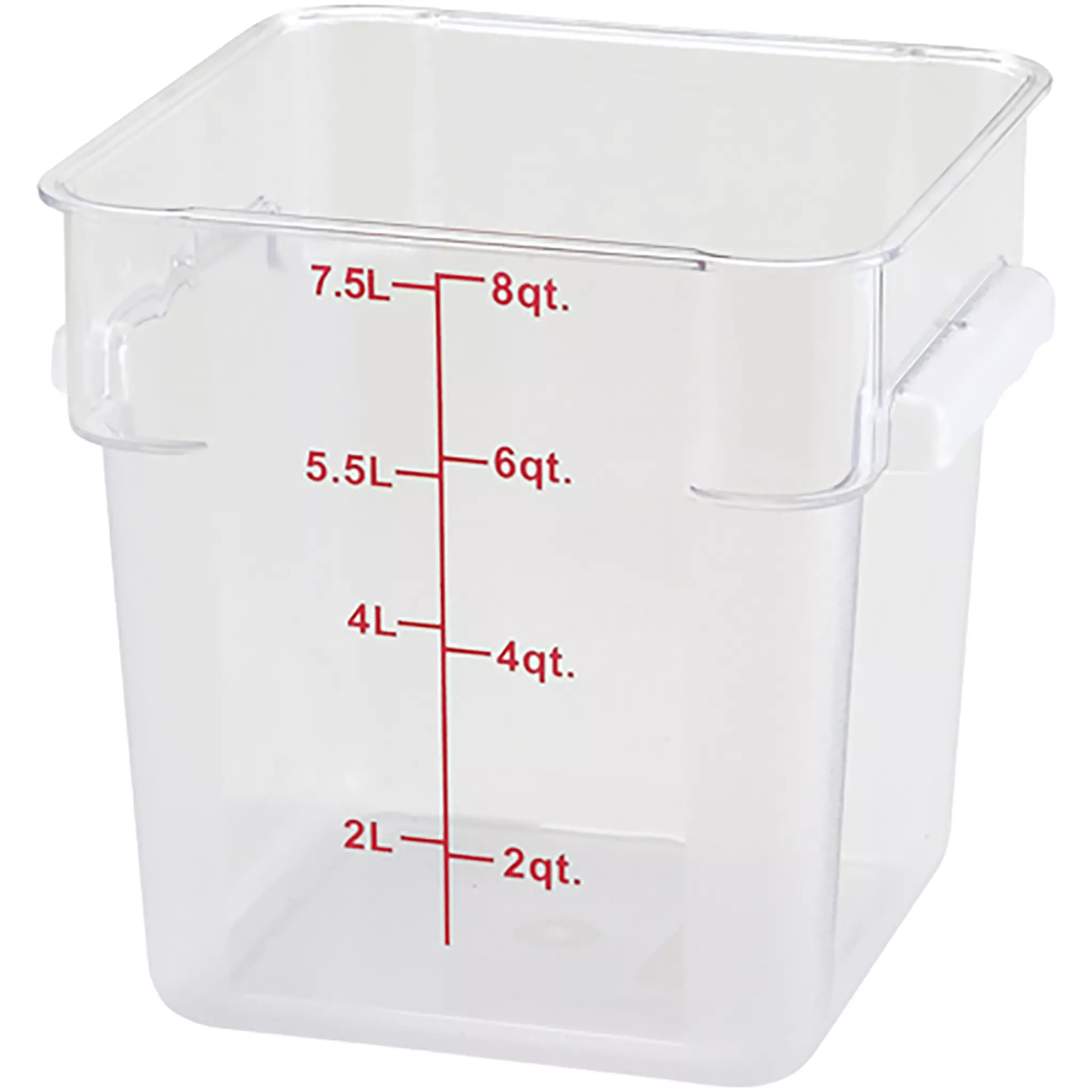 Winco PCSC Series Clear Polycarbonate Square Storage Container - Various Sizes-Phoenix Food Equipment